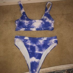 purple tie dye bikini